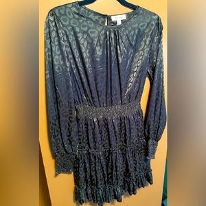 NEW WITH TAGS She + Sky Satin Leopard Print Tiered Mini Dress! FINAL SALE!